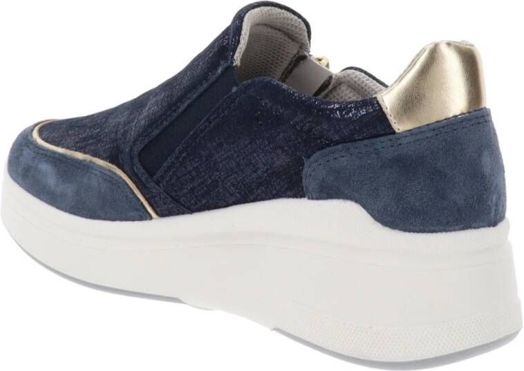 IGI&Co Leren en Stoffen Sneakers Blue Dames