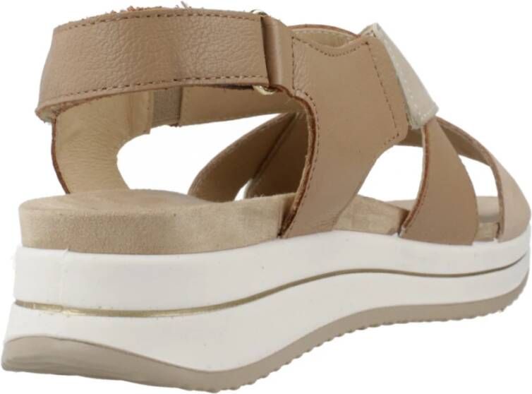 IGI&Co Stijlvolle platte sandalen voor vrouwen Brown Dames