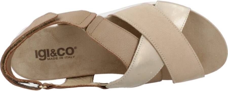 IGI&Co Stijlvolle platte sandalen voor vrouwen Brown Dames