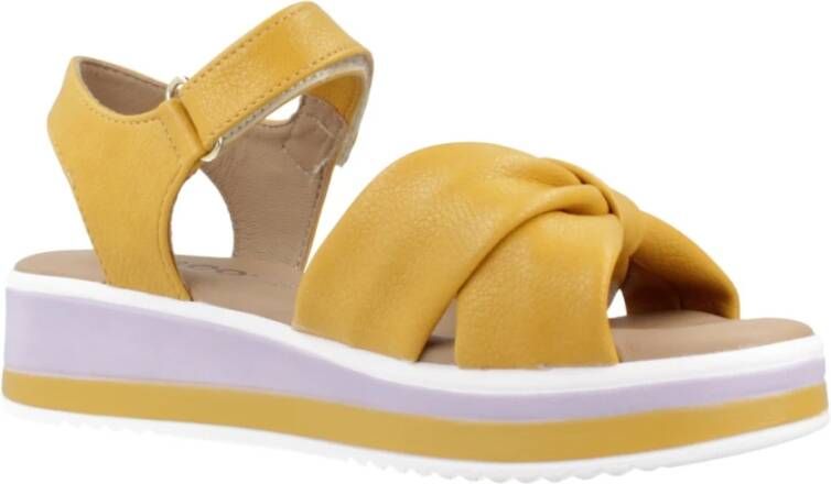 IGI&Co Stijlvolle Platte Sandalen voor Vrouwen Yellow Dames