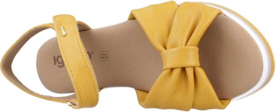 IGI&Co Stijlvolle Platte Sandalen voor Vrouwen Yellow Dames