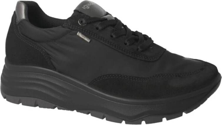 IGI&Co Zwarte Gore-Tex Damessportschoenen Black Dames