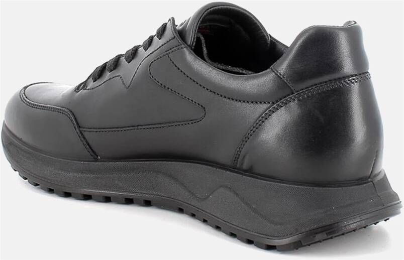 IGI&Co Zwarte leren Gore-Tex sneakers Black Heren