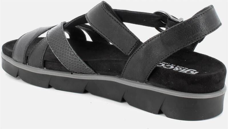 IGI&Co Zwarte Sandalen met Bandjes Black Dames