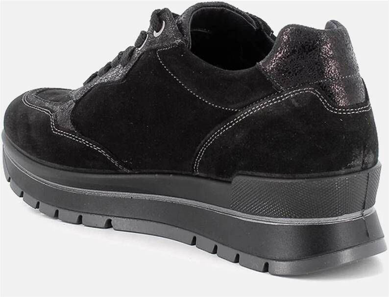 IGI&Co Zwarte Sneakers met Gore-Tex Voering Black Dames