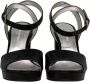 Ines De La Fressange Paris Laura platform sandaal in glad zwart leer Black Dames - Thumbnail 3