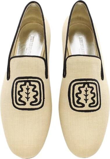 Ines De La Fressange Paris Geborduurde loafers Beige Dames