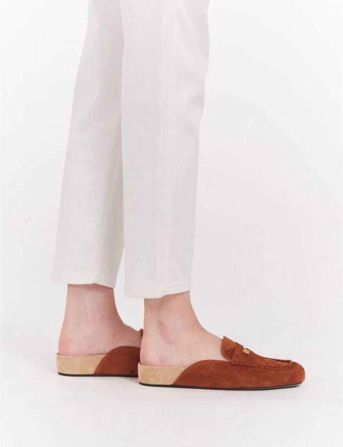 Ines De La Fressange Paris Moccasin mule cognac Brown Dames