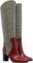 Ines De La Fressange Paris Rode Tweed Hoge Hak Laars Multicolor Dames - Thumbnail 2