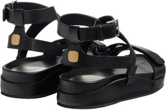 Ines De La Fressange Paris Zwarte platform sandaal Black Dames