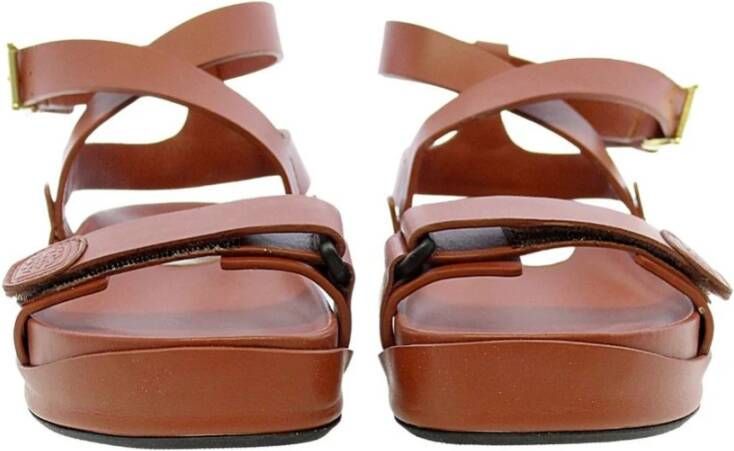 Ines De La Fressange Paris Zwarte platform sandaal Brown Dames