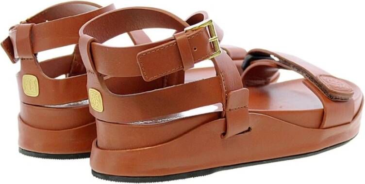 Ines De La Fressange Paris Zwarte platform sandaal Brown Dames