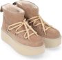 Inuikii Beige Lage Platform Sandalen Beige Dames - Thumbnail 4