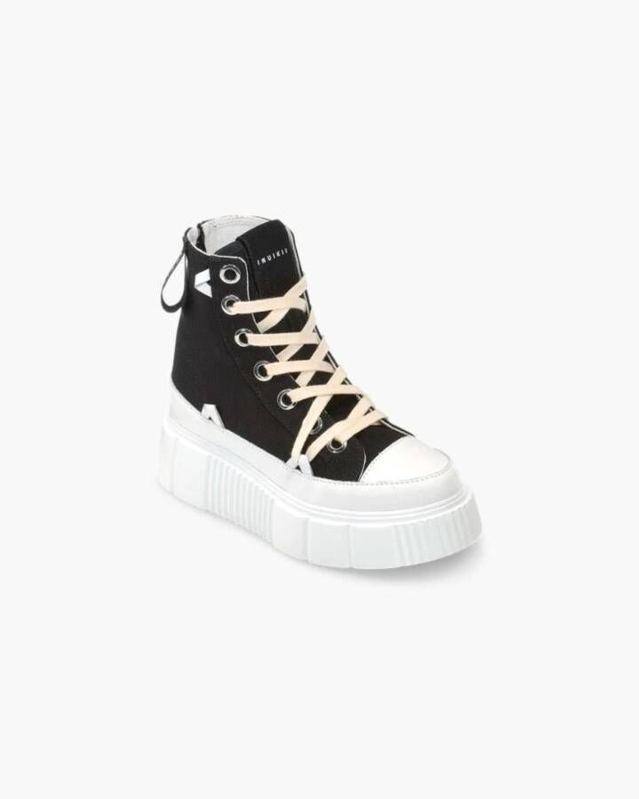 Inuikii Canvas High Top Sneakers Black Dames