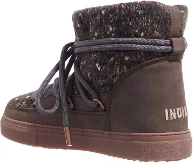 Inuikii Grijze Wollen Veterschoenen Gray Dames