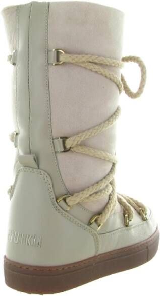 Inuikii Hoge Veterschoenen Curly Rock Beige Dames