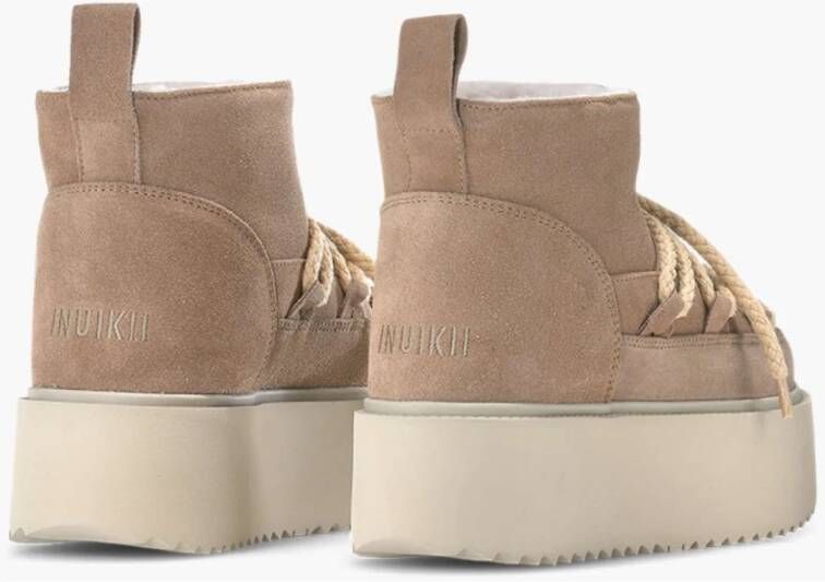 Inuikii Klassieke Lage Platform Sneakers Schoenen Beige Dames