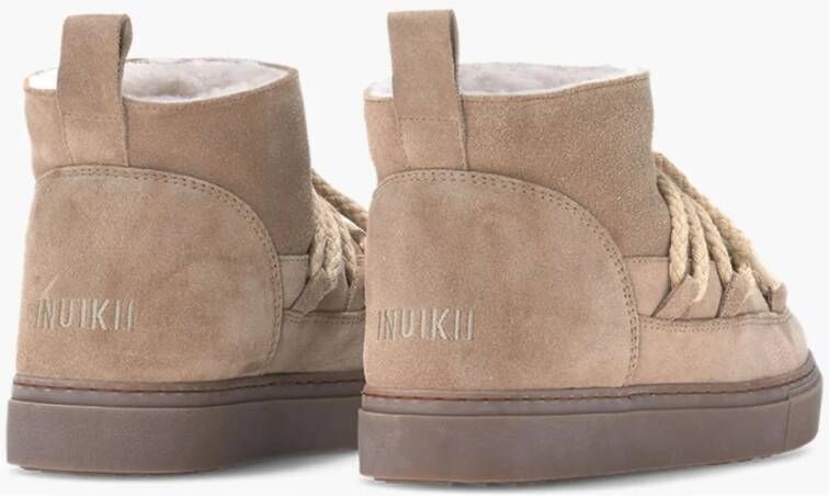 Inuikii Klassieke Lage Sneaker voor Tijdloze Elegantie Beige Dames