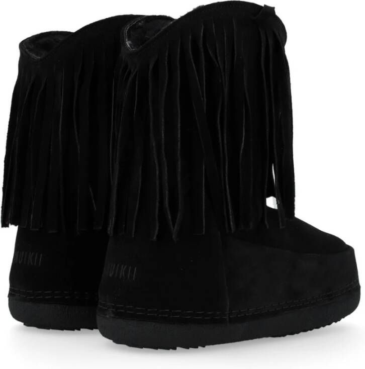 Inuikii Zwarte Cowboy Franjes Laarzen Black Dames