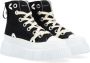 Inuikii Zwarte leren en stoffen sneakers met ritssluiting Black Dames - Thumbnail 2