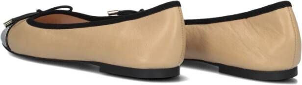 Inuovo Beige Ballerina met Elastische Strik Beige Dames