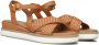 Inuovo Cognac Leren Sandalen met Kruisbanden Brown Dames - Thumbnail 8