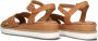 Inuovo Cognac Leren Sandalen met Kruisbanden Brown Dames - Thumbnail 9