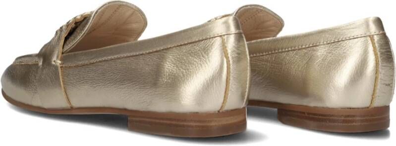 Inuovo Gouden Leren Loafers voor Vrouwen Yellow Dames