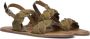 Inuovo Khaki Leren Gevlochten Sandalen Green Dames - Thumbnail 8