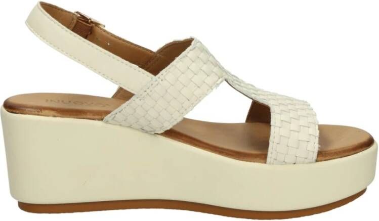 Inuovo Lage Hak Sandalen White Dames