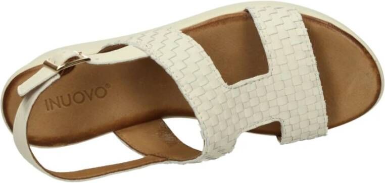 Inuovo Lage Hak Sandalen White Dames