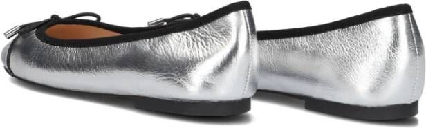 Inuovo Zilveren Ballerina's met Zwarte Detail Gray Dames