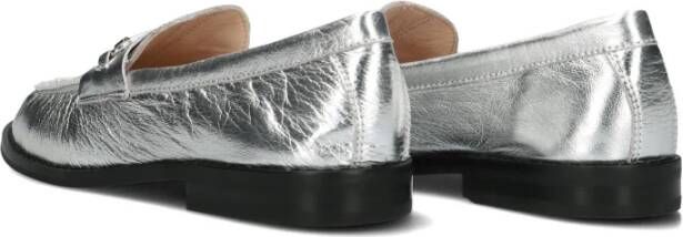 Inuovo Zilveren Leren Loafers B01004 Gray Dames