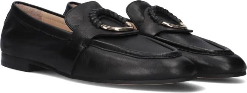 Inuovo Zwarte Leren Loafers voor Dames Black Dames