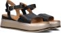 Inuovo Zwarte Leren Sandalen met Gouden Gesp Black Dames - Thumbnail 8