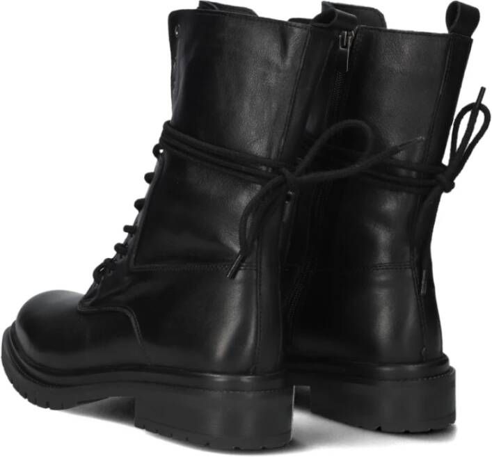 Inuovo Zwarte leren veterschoenen Black Dames