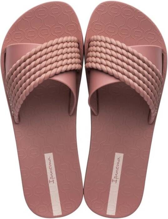 Ipanema Comfortabele Gestreepte Slippers Pink Dames