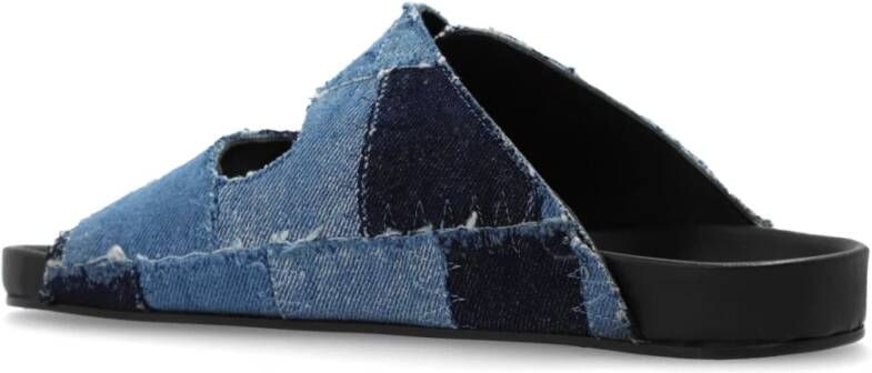 IRO Billie denim slides Blue Dames