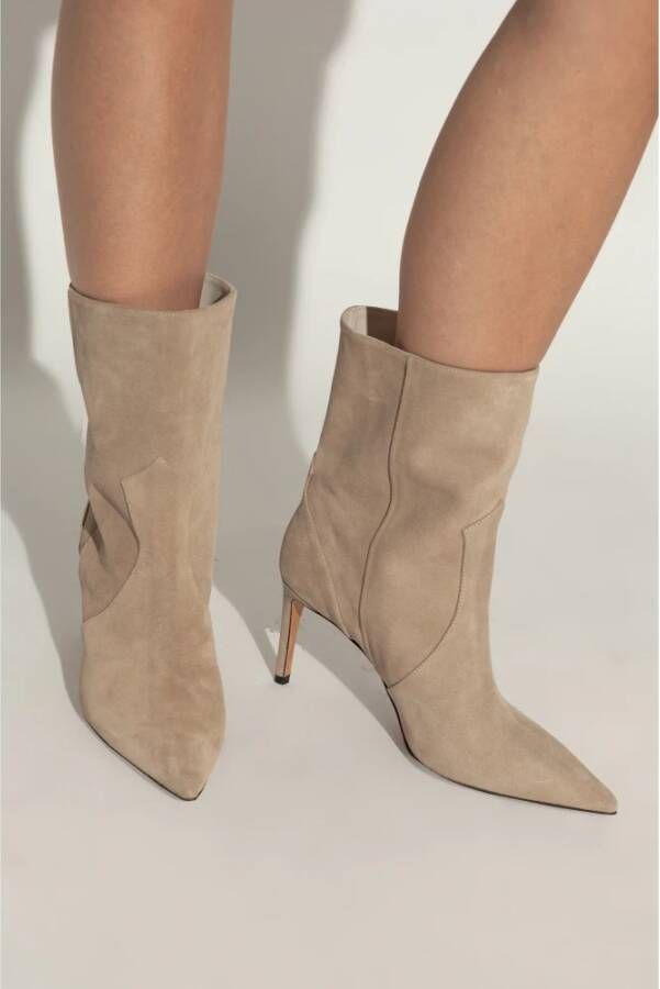 IRO Gehakte enkellaarzen Beige Dames