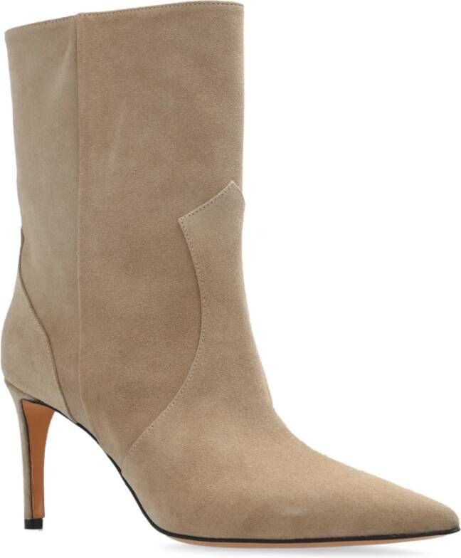 IRO Gehakte enkellaarzen Beige Dames