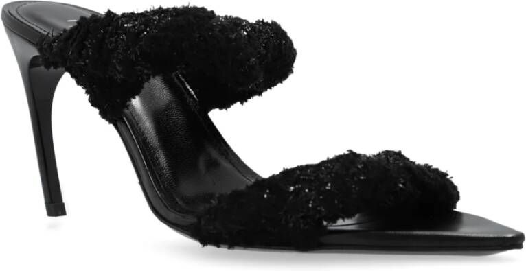 IRO Gehakte pantoffels Twisty Black Dames