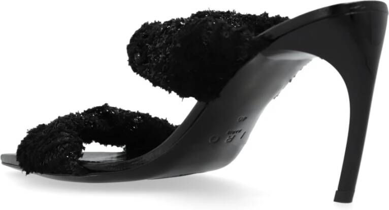 IRO Gehakte pantoffels Twisty Black Dames