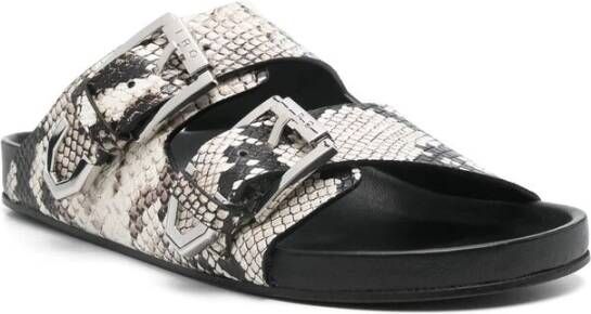 IRO Witte Slangeffect Instap Plat Schoenen Multicolor Dames