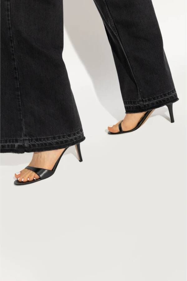 Isabel marant Ailisa sandalen met hak van leer Black Dames