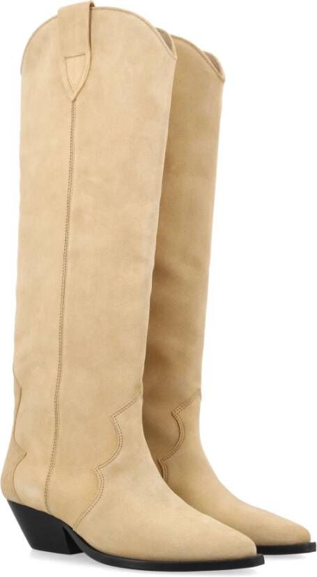 Isabel marant Beige Suède Cowboy Laarzen Beige Dames