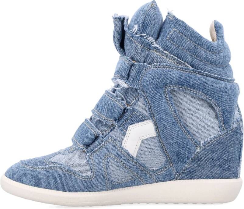 Isabel marant Denim High-Top Sneakers Lichtblauw Blue Dames