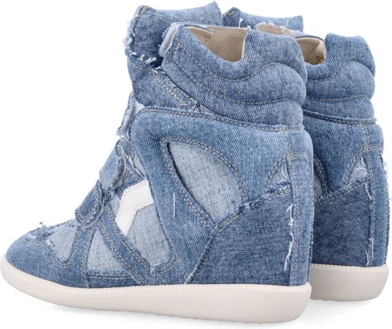 Isabel marant Denim High-Top Sneakers Lichtblauw Blue Dames