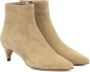 Isabel Marant Étoile Beige Velours Hak Enkellaarzen Beige Dames - Thumbnail 3