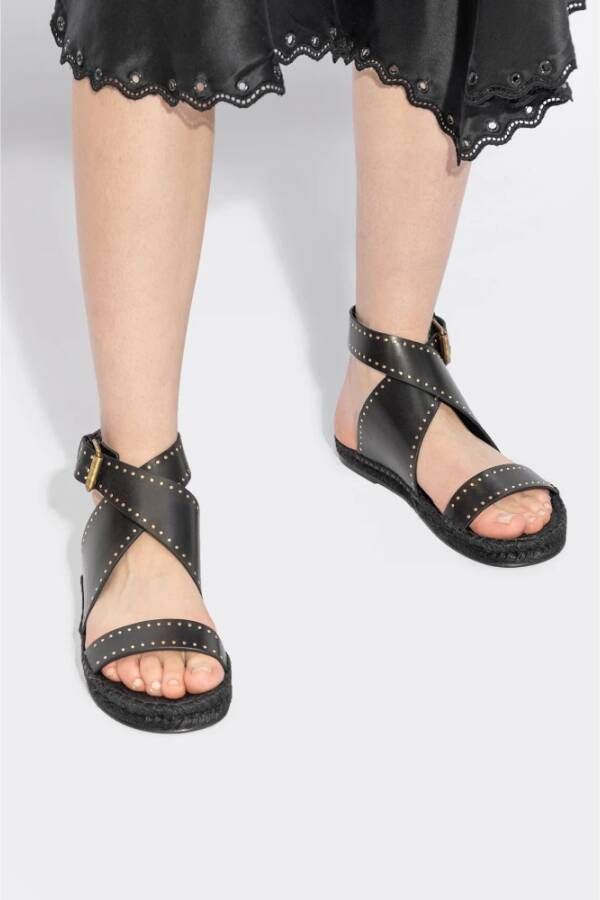 Isabel marant Illya leren sandalen Black Dames