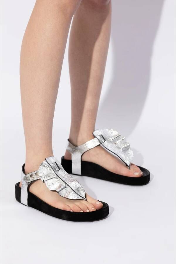 Isabel marant Isela leren sandalen Gray Dames